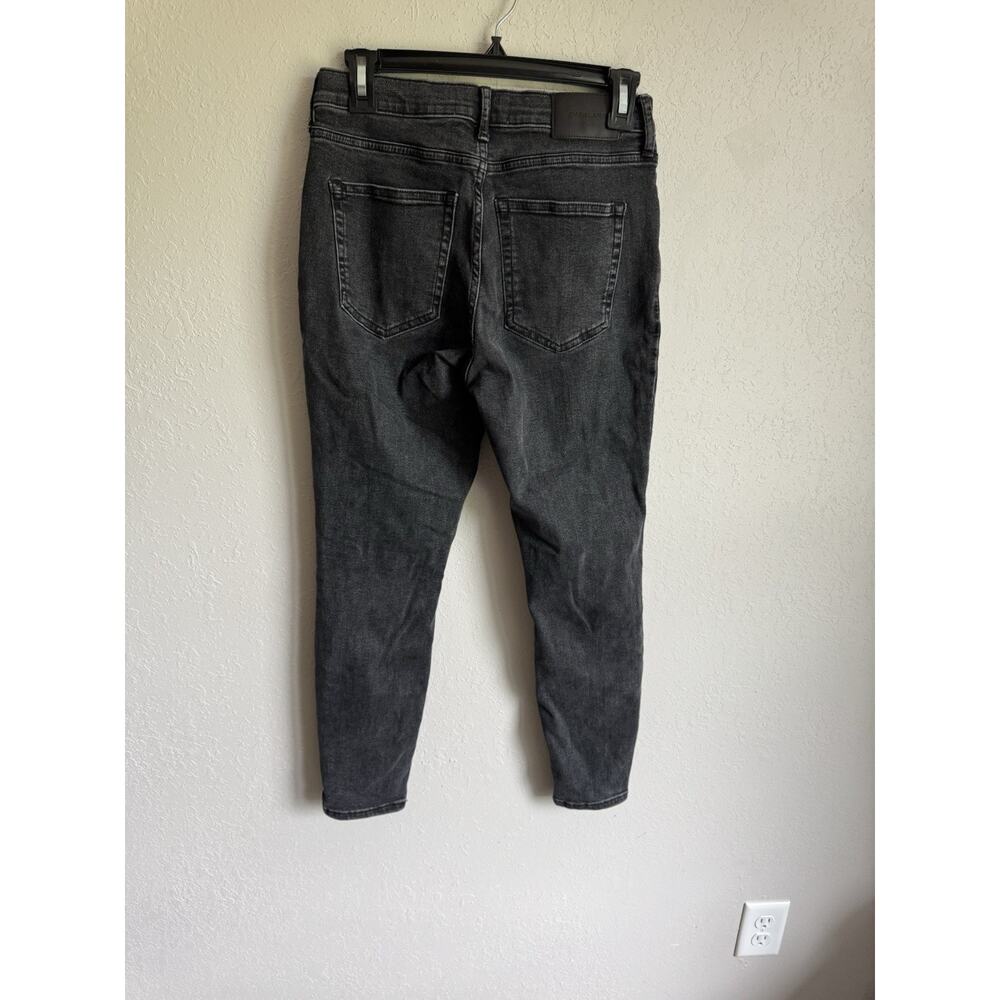 Everlane Black Denim Mid Rise Skinny Ankle Jeans Womens 29 Stretch Casual - Picture 4 of 5